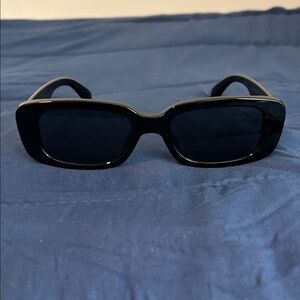 Classic Black Rectangular Women's Sunglasses